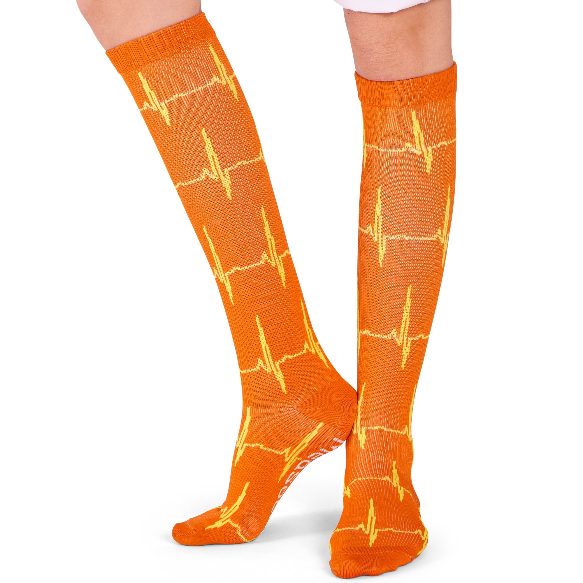 Kompressionsstrümpfe EKG orange