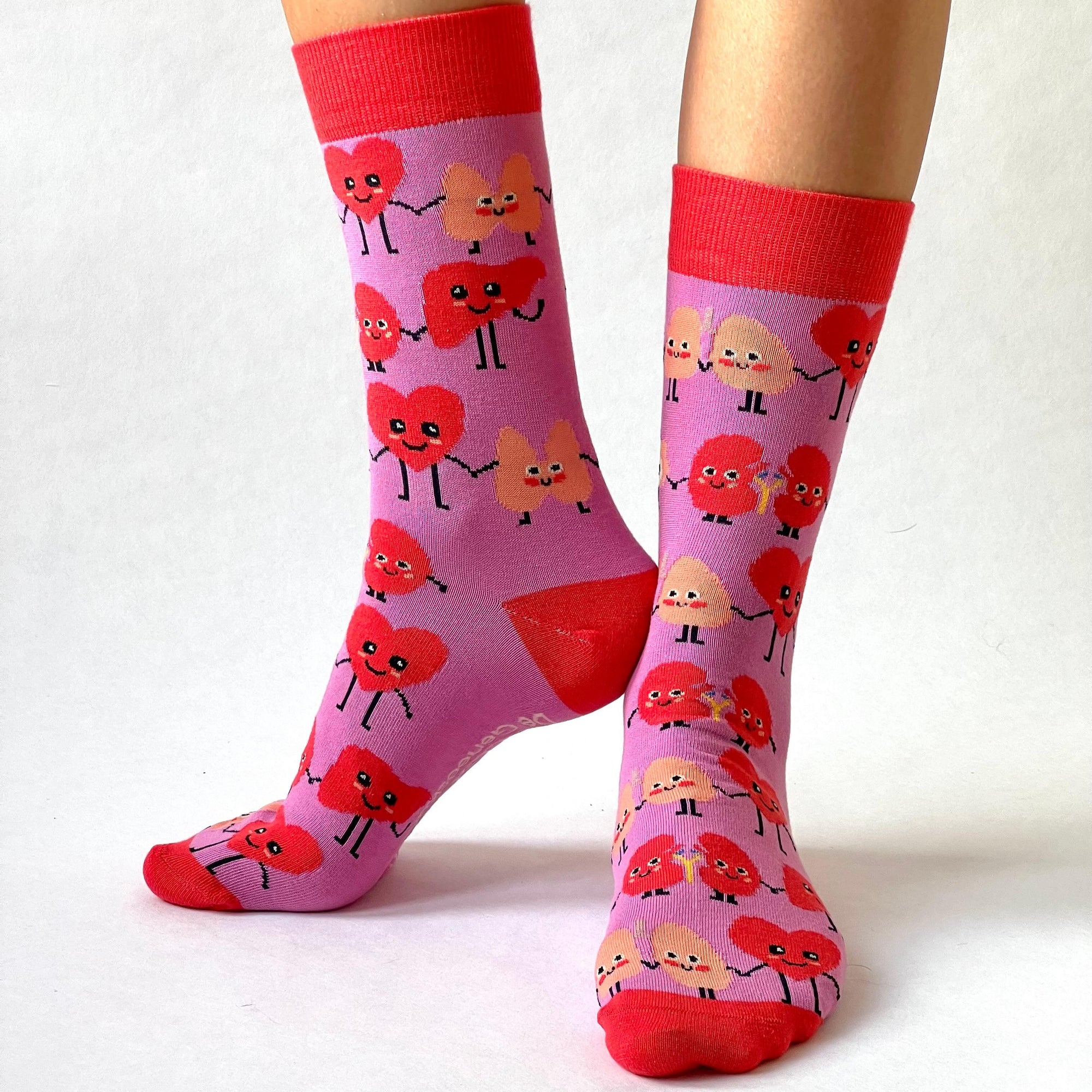 Hand in Hand Organ Socken rosa