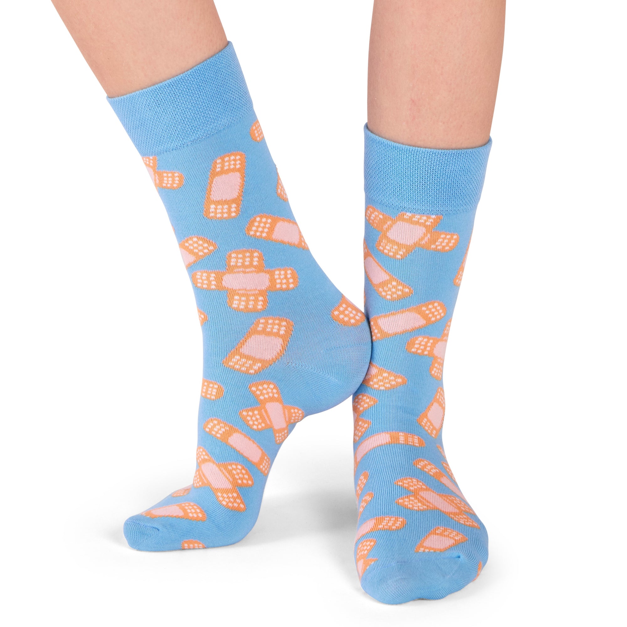 Pflaster Socken blau
