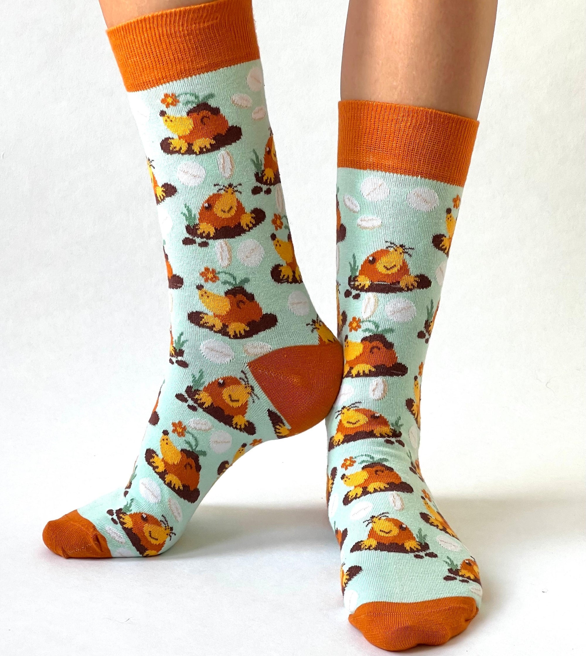 Maulwurf Socken türkis