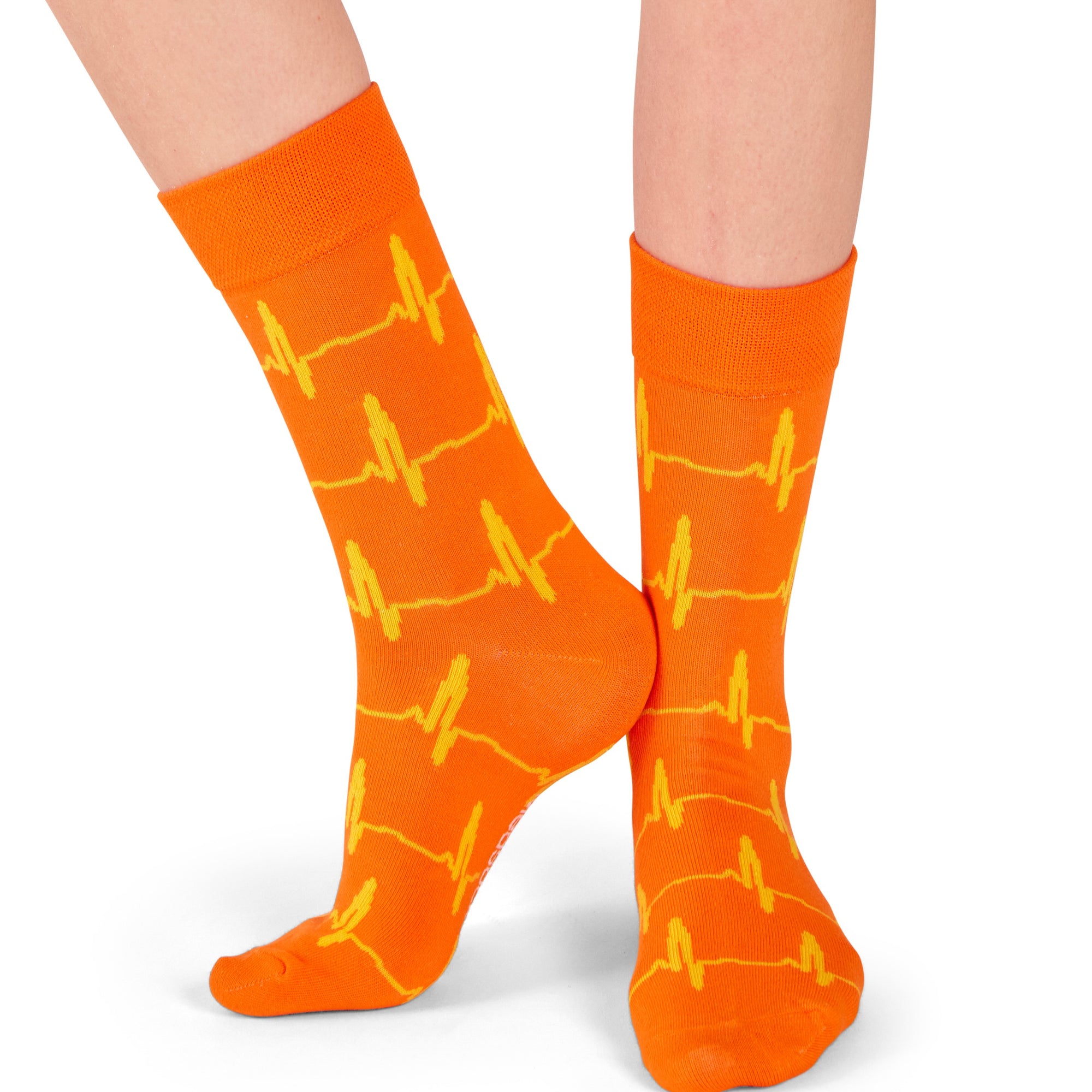 neue EKG Socken orange / gelb