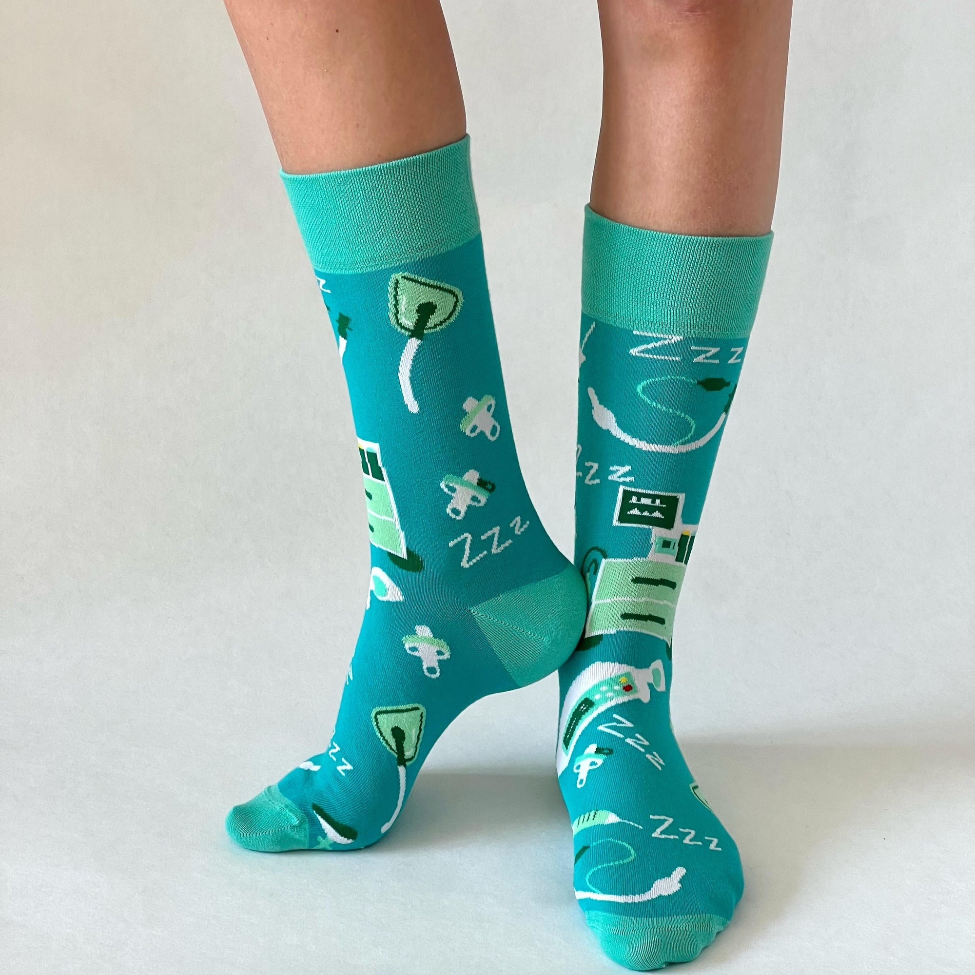 Neue Anästhesie Socken grün