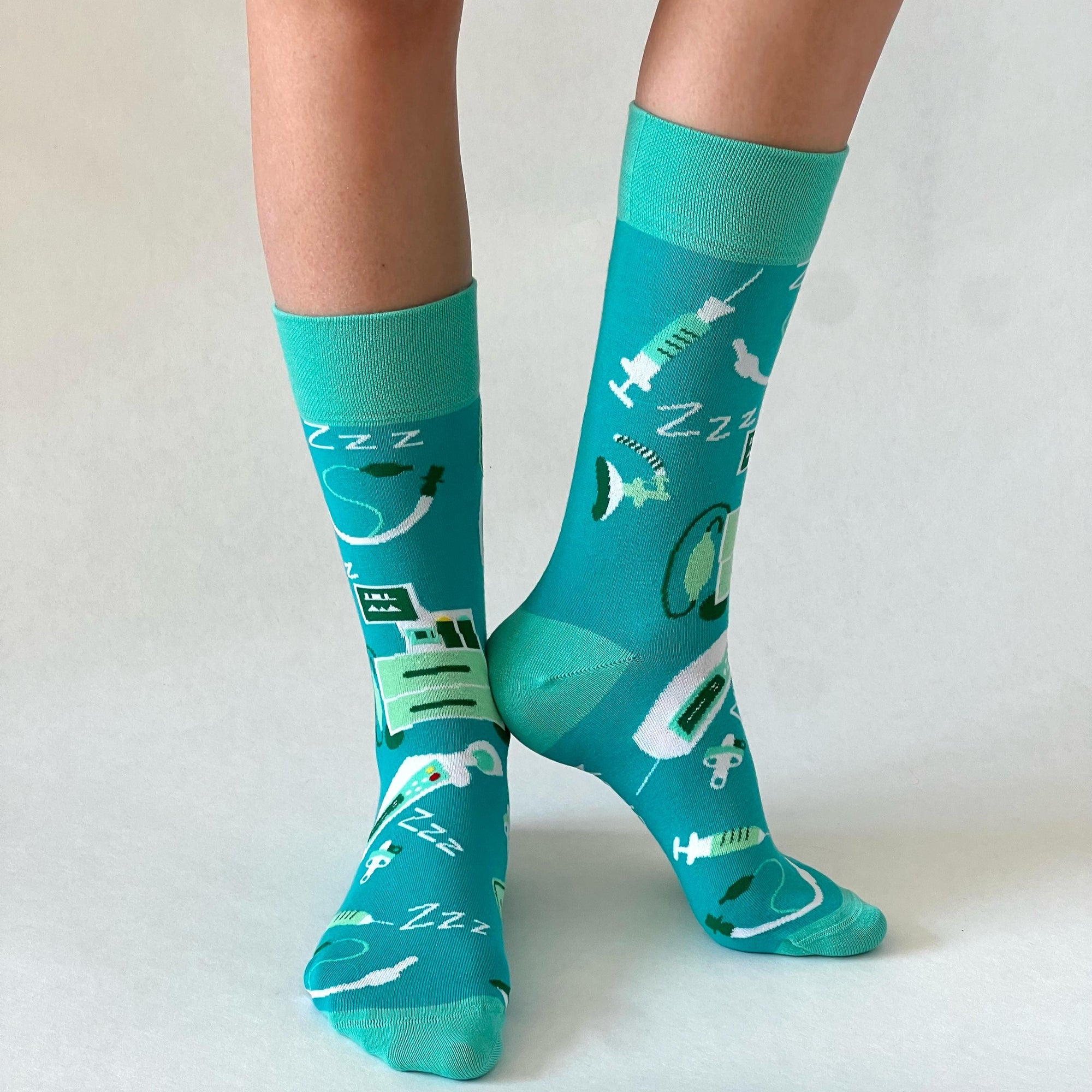 Neue Anästhesie Socken grün