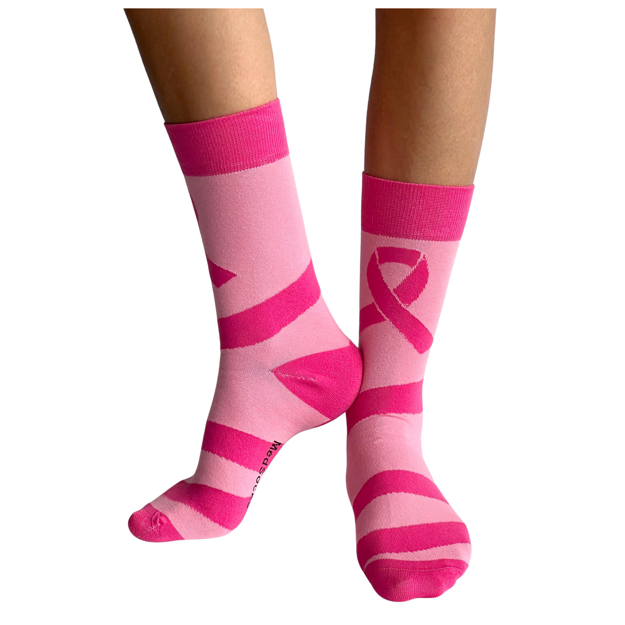 Brustkrebs awareness Socken pink