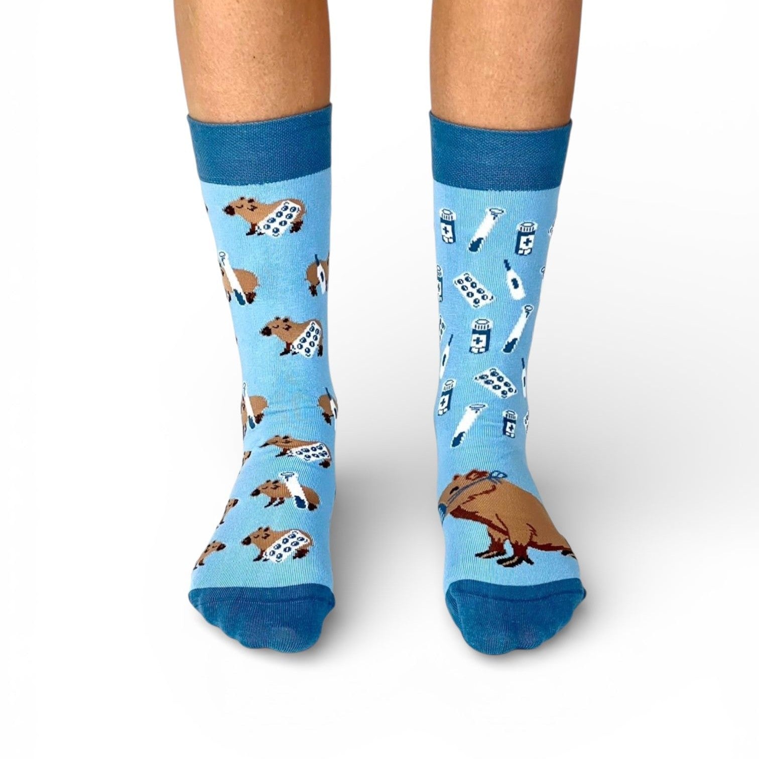 Capybara Mismatch Socken blau