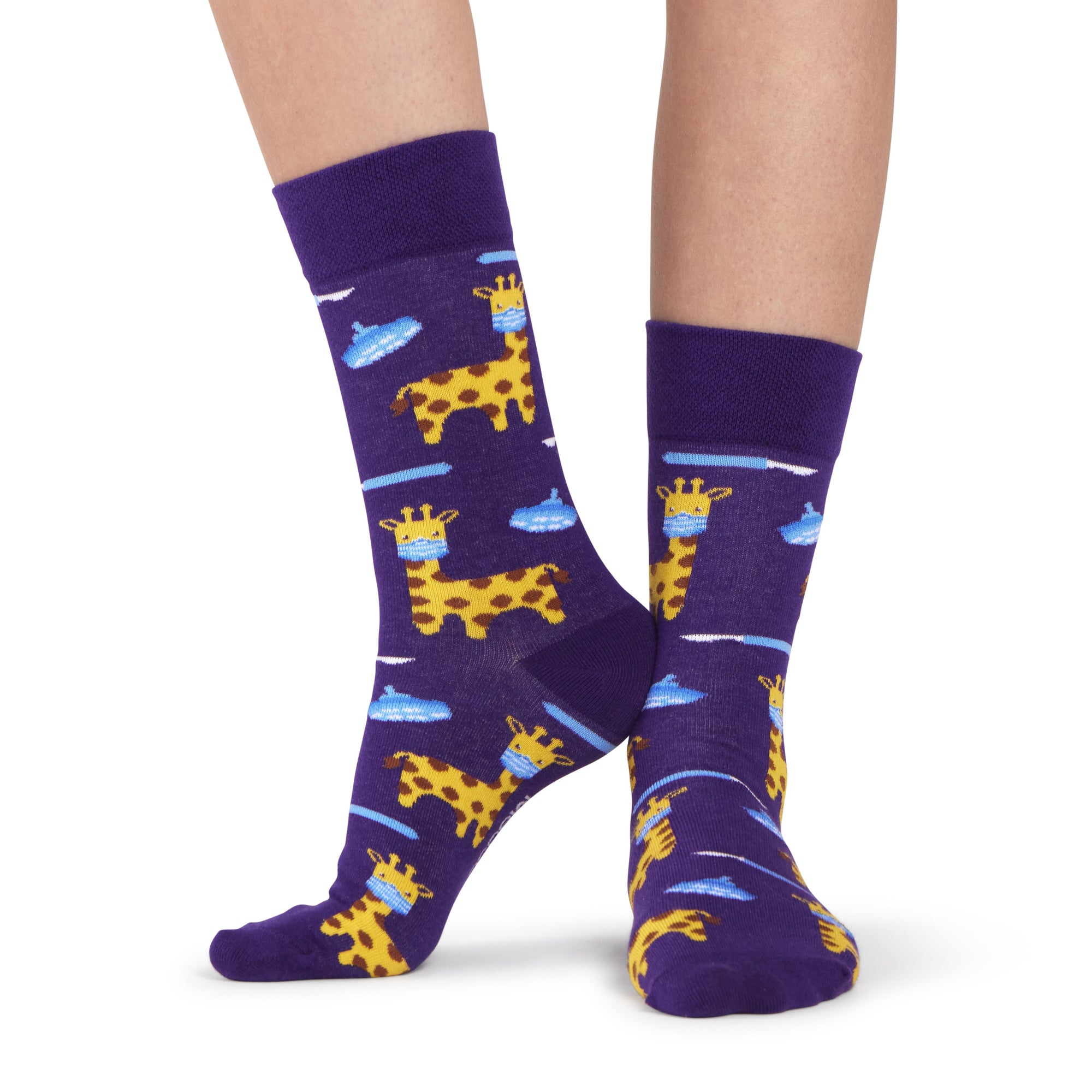 Chirurgie-Giraffe Socken violett 🦒