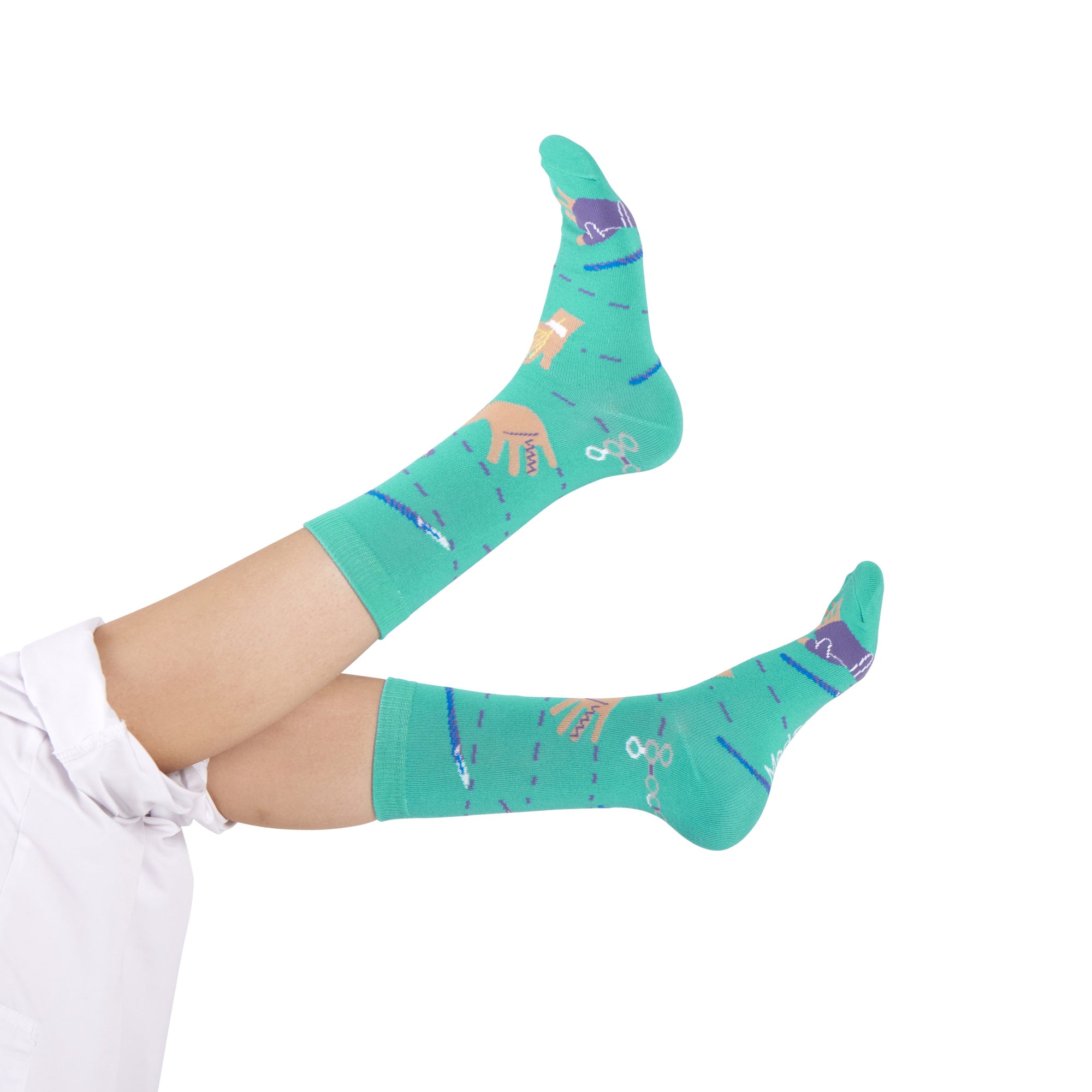 Handchirurgie Socken grün