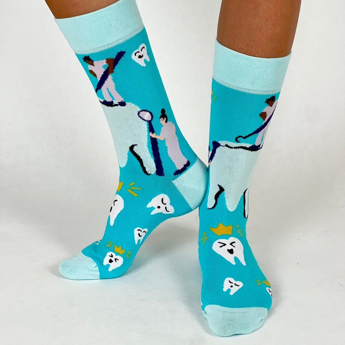 neue Zahnmedizin Socken türkis