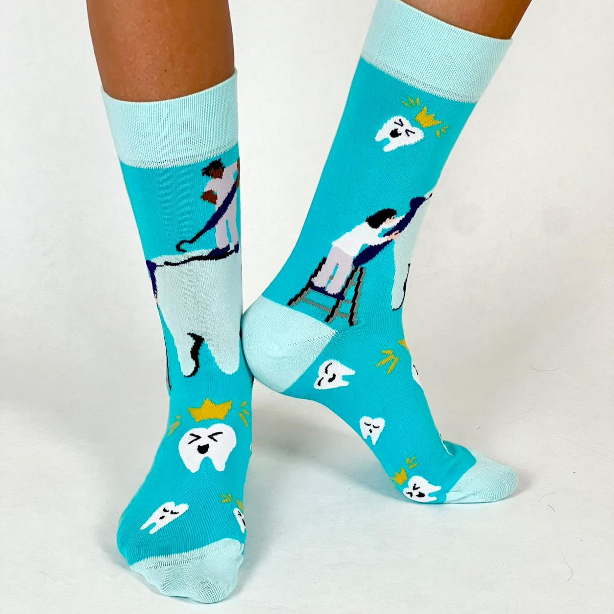 neue Zahnmedizin Socken türkis