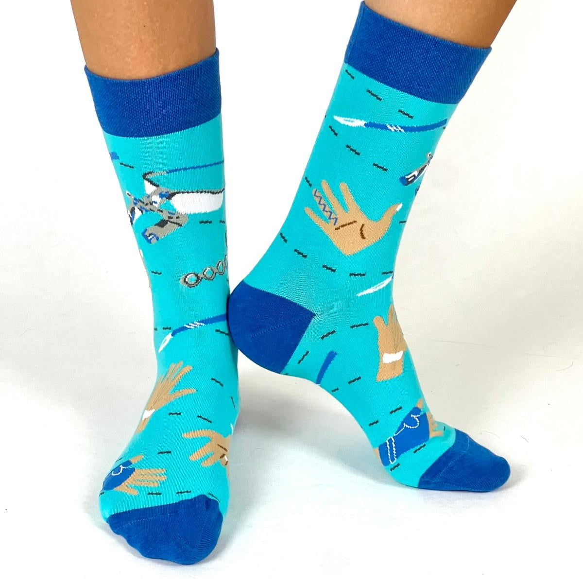 neue Handchirurgie Socken grün