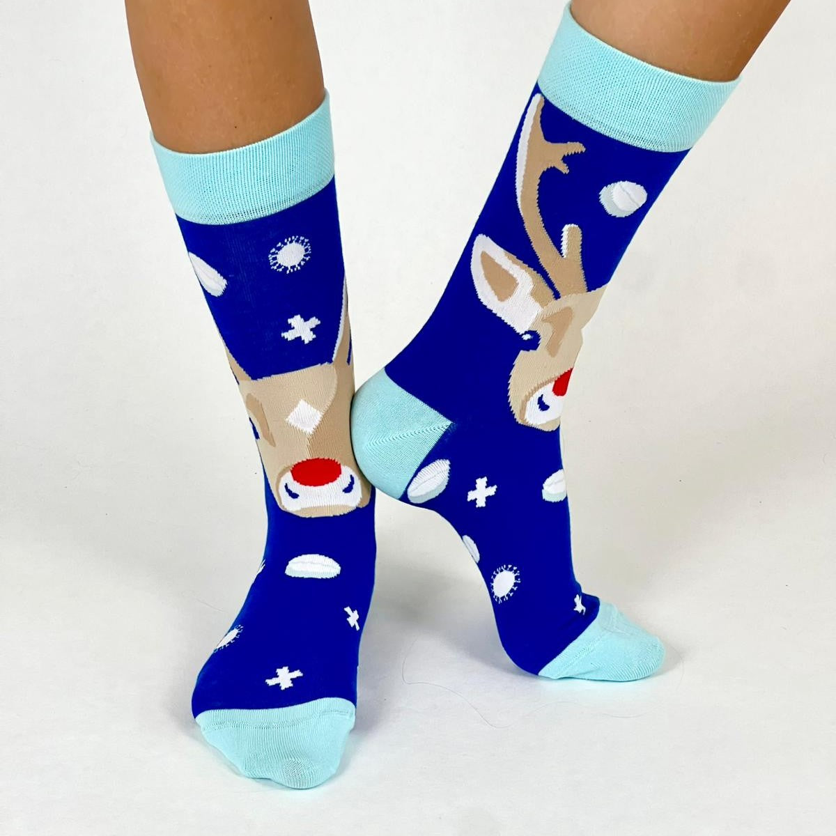 Mednose Reindeer Socken blau 🦌