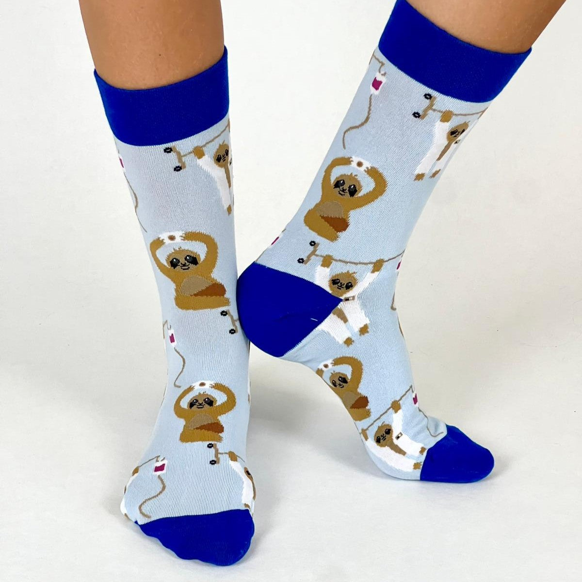 Faultier Socken blau 🦥