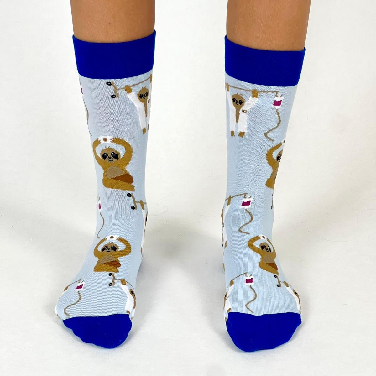 Faultier Socken blau 🦥