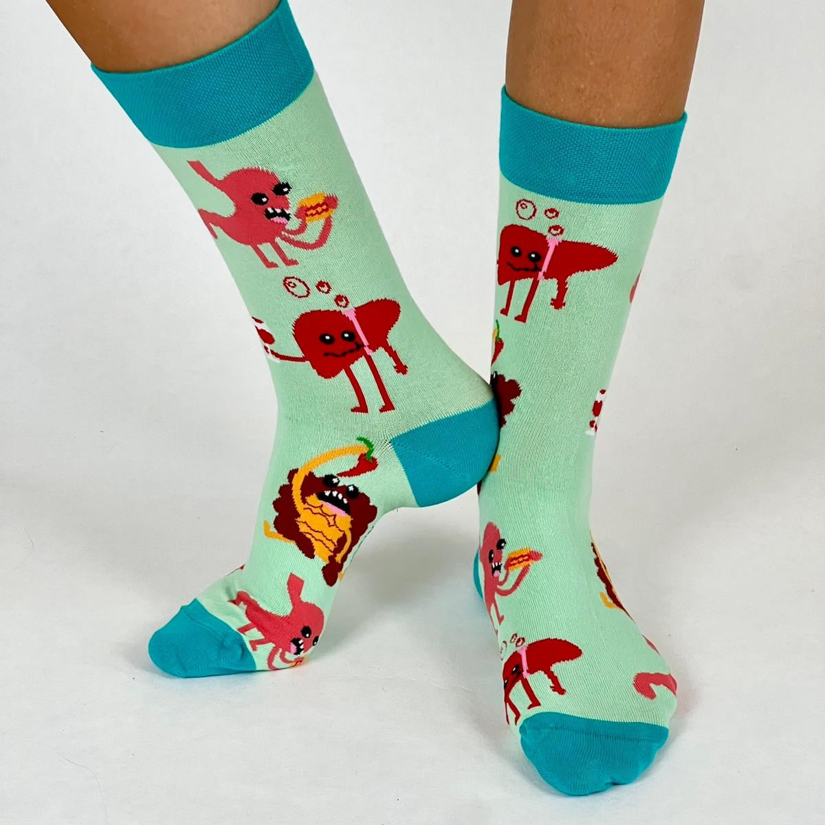 Lustige Organ Socken grün