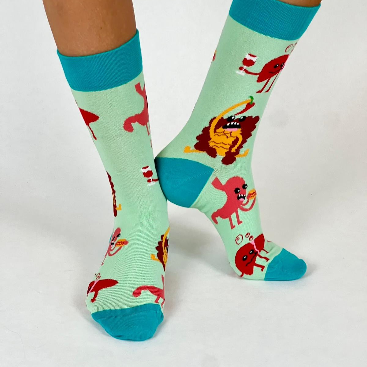 Lustige Organ Socken grün