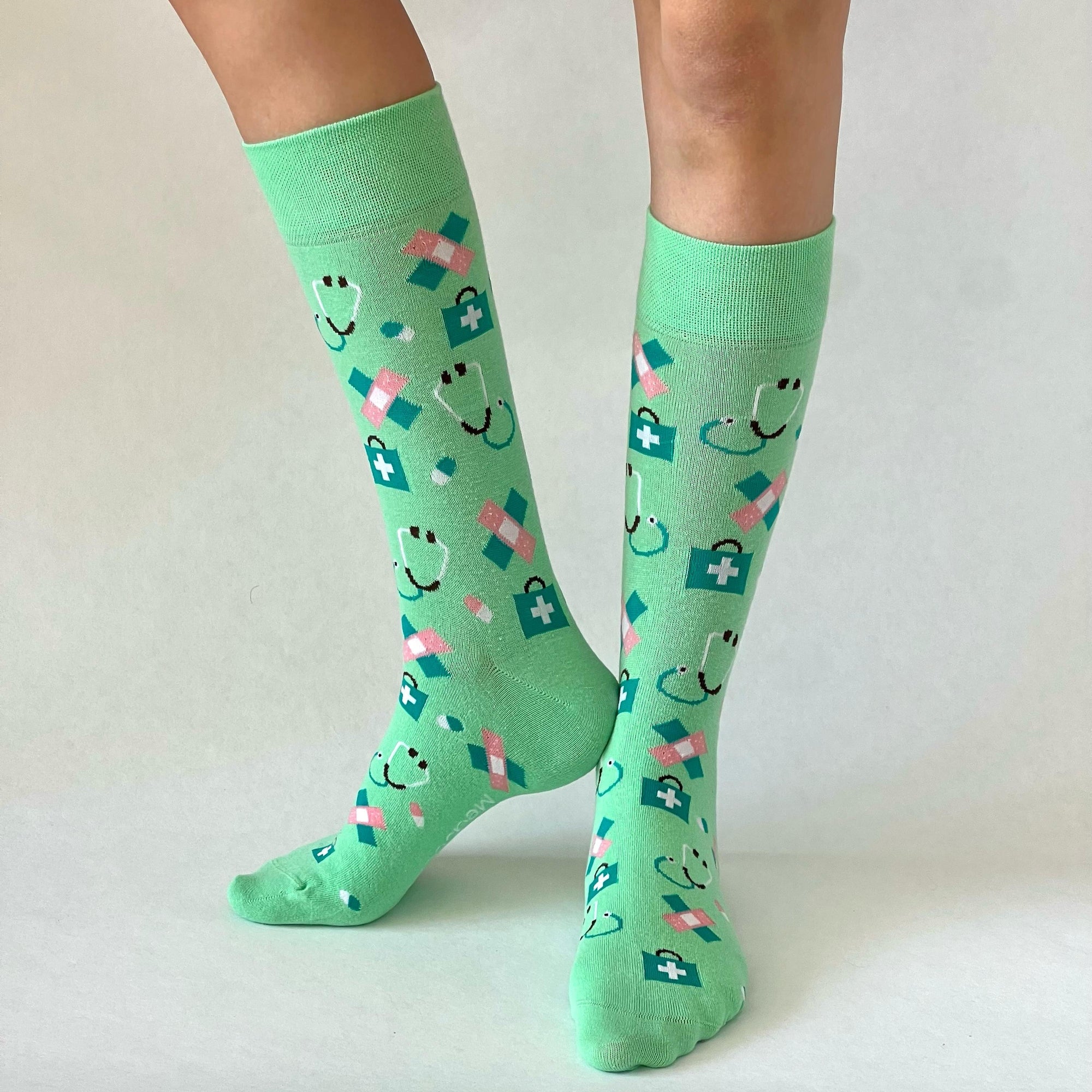 Neue Pflege Socken Mintgrün