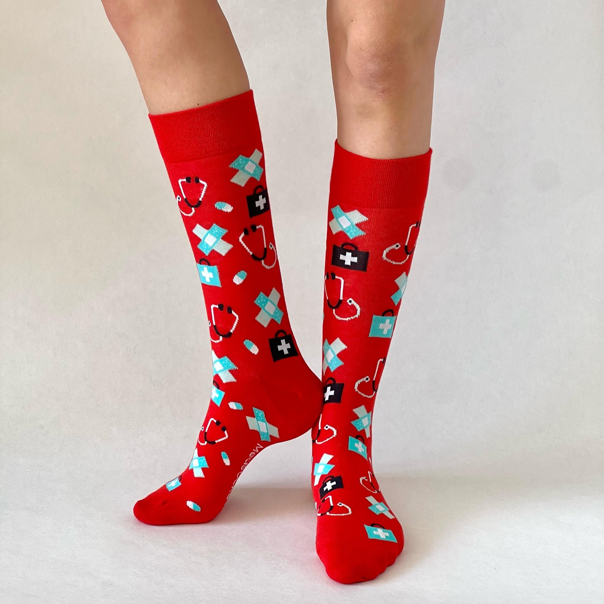 Neue Pflege Socken Rot