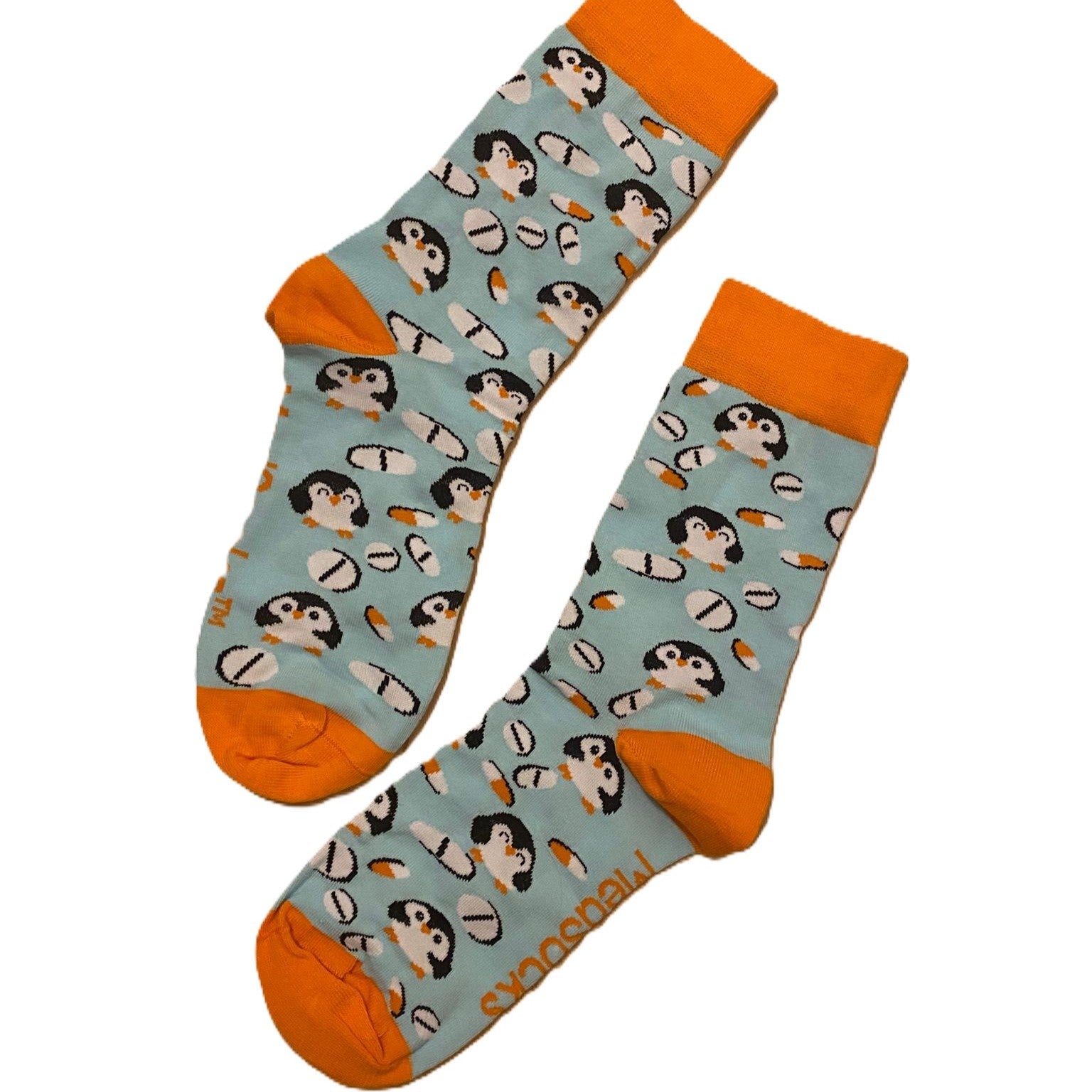 Pillen Pingu Socken weiss / orange 🐧