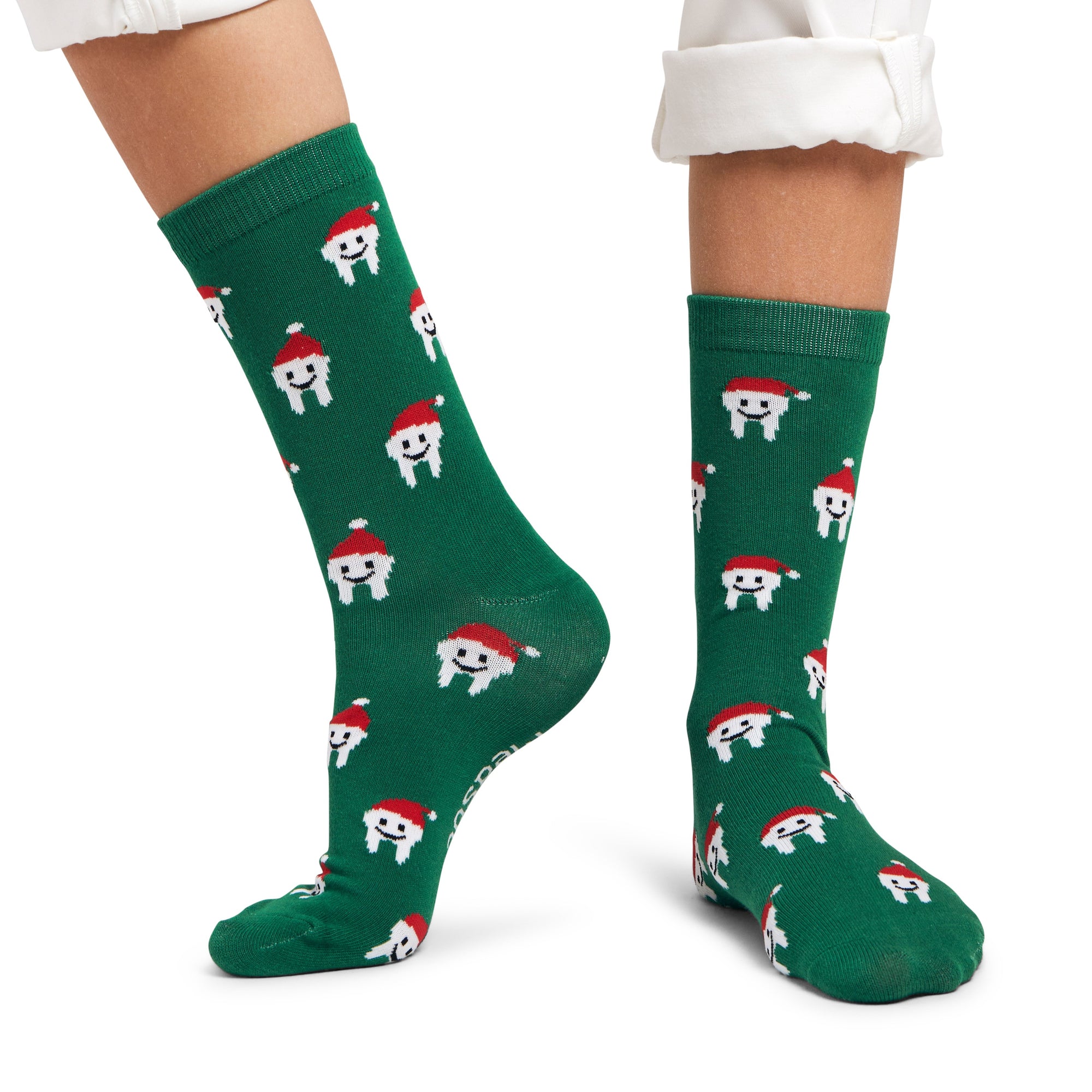 Santa Floss Socken dunkelgrün