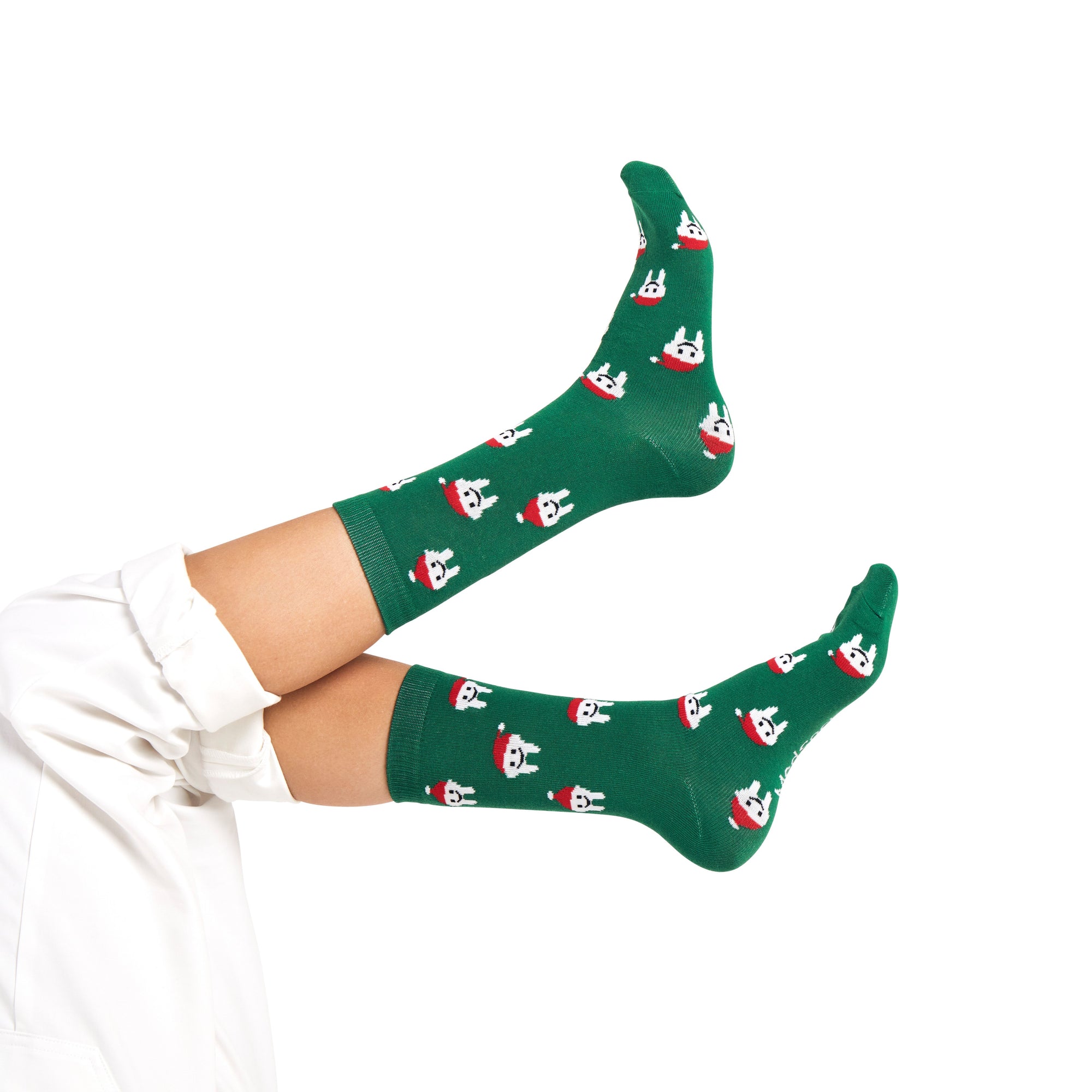 Santa Floss Socken dunkelgrün