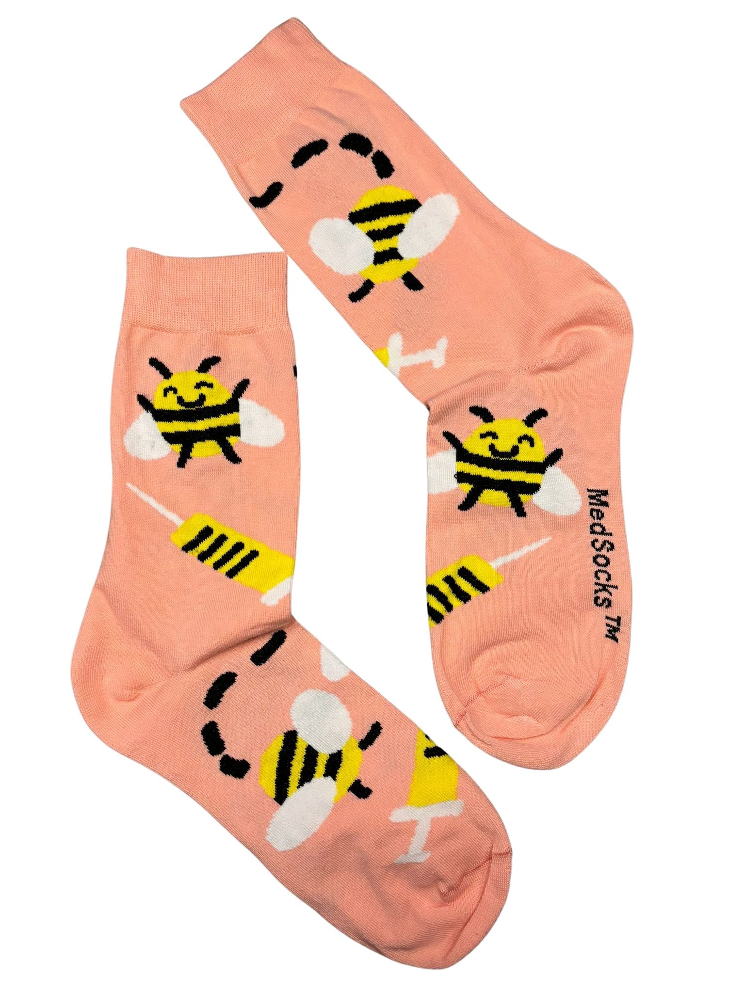 Pflegebiene Socken rosa 🍯🐝