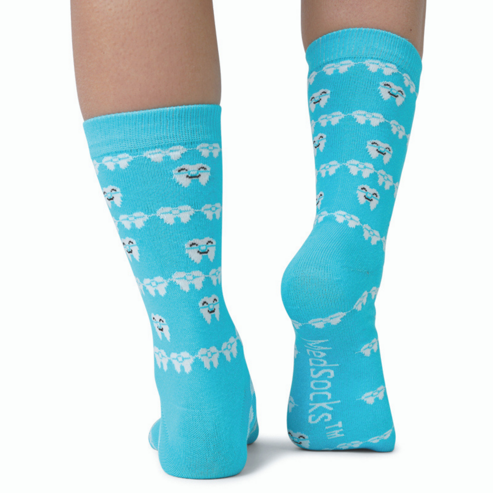 Zahnspangen Socken blau