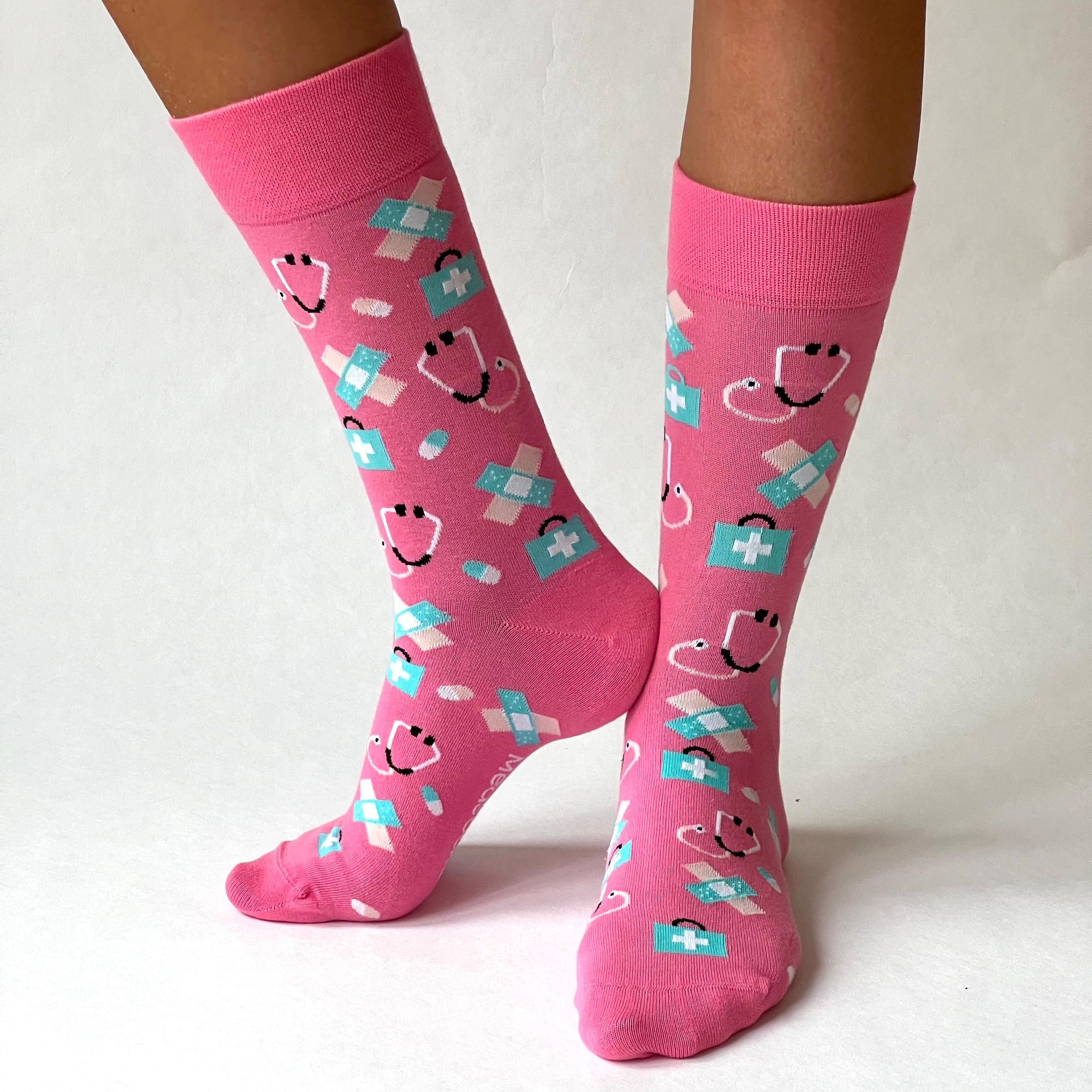 Neue Pflege Socken Pink/Hellblau