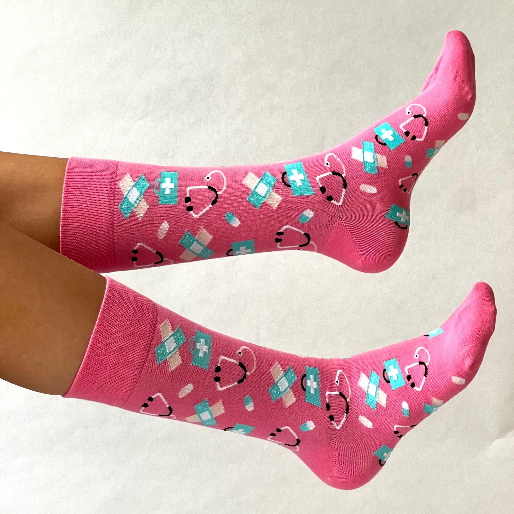 Neue Pflege Socken Pink/Hellblau