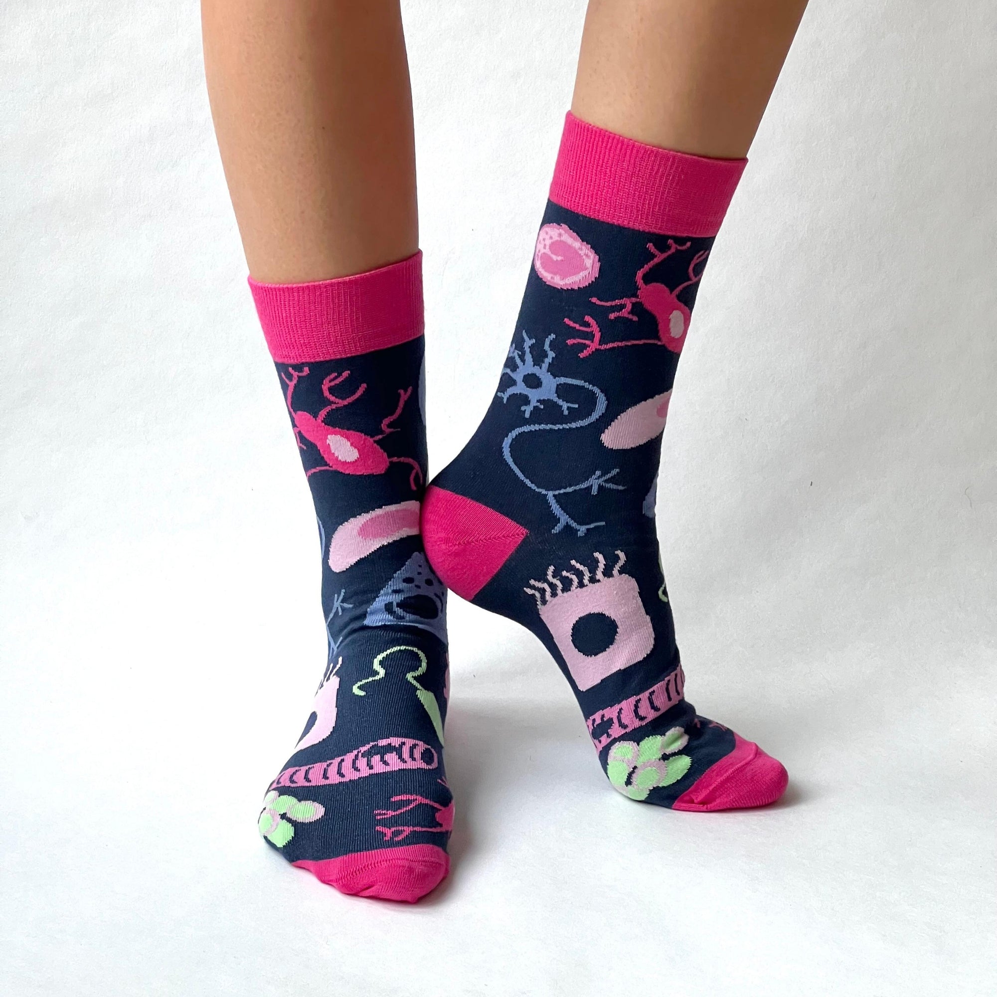 Zellen Socken dunkelblau