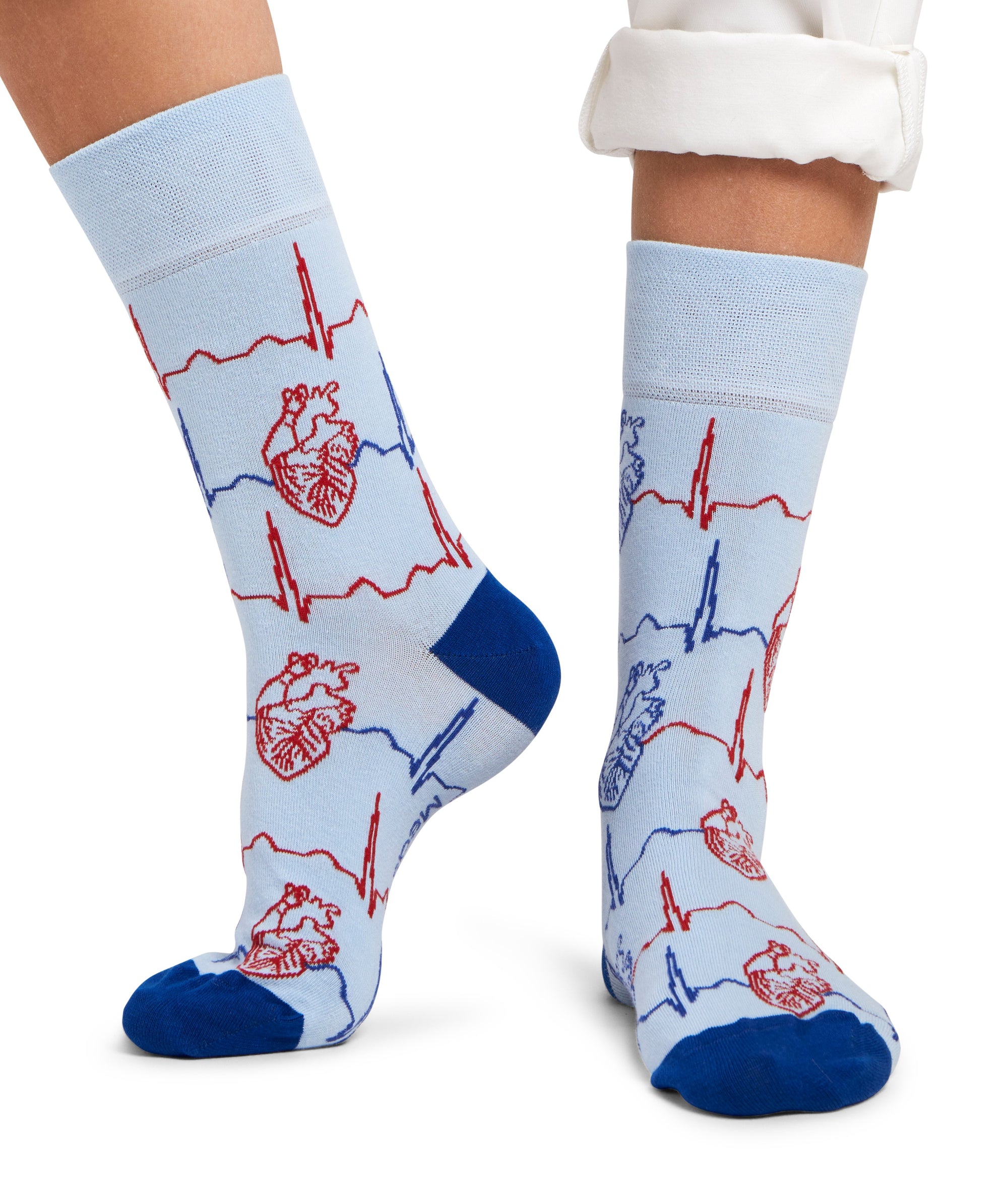 EKG Socken hellblau