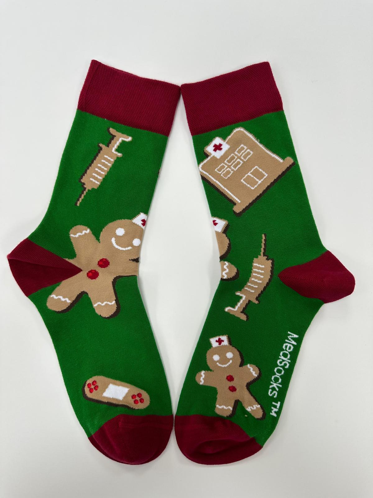 Medizinische Lebkuchen Socken grün 🏥🩹💉