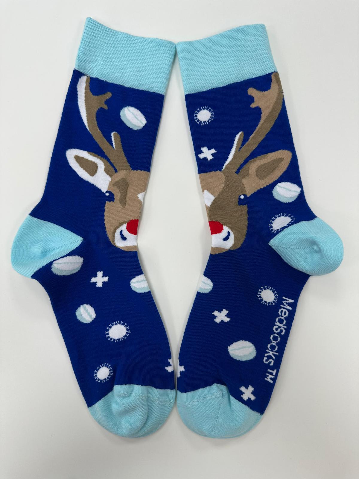 Mednose Reindeer Socken blau 🦌