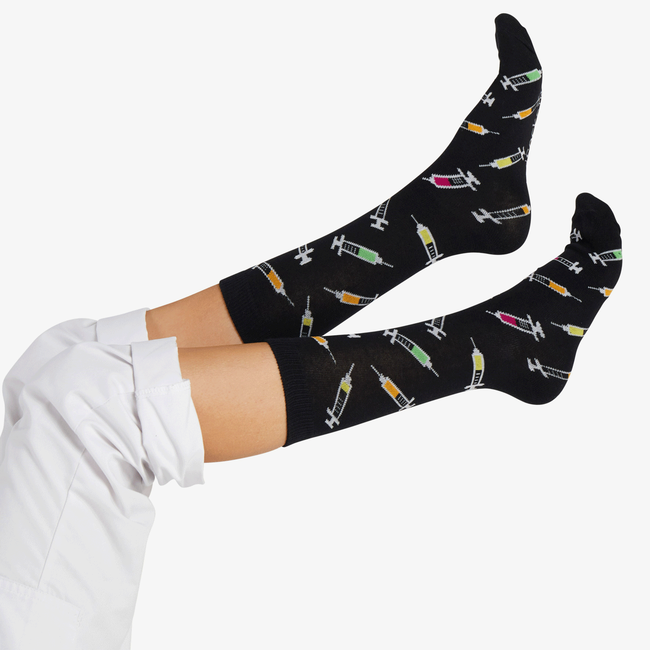 Spritzen Socken schwarz