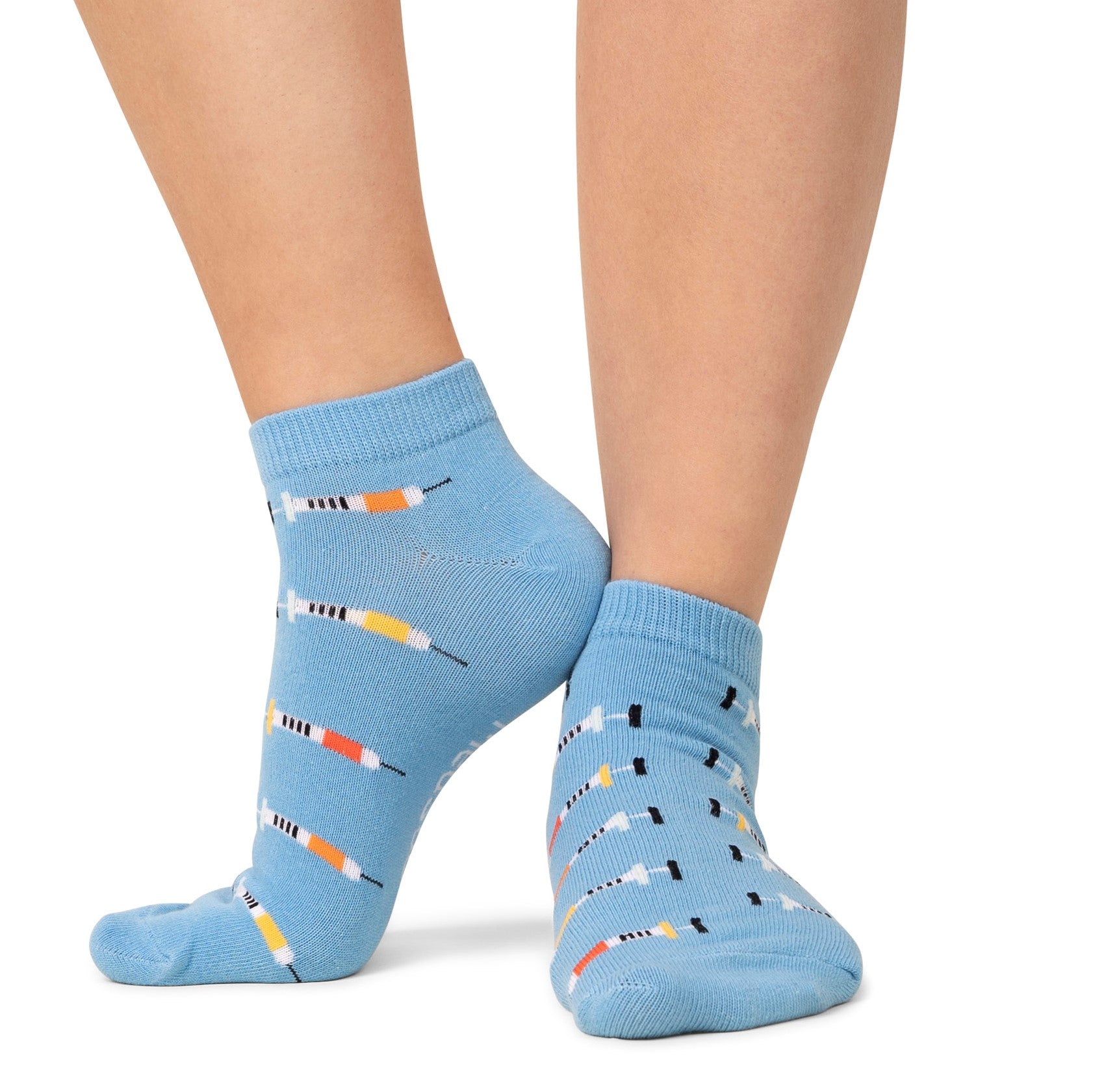 kurze Spritzen Socken hellblau