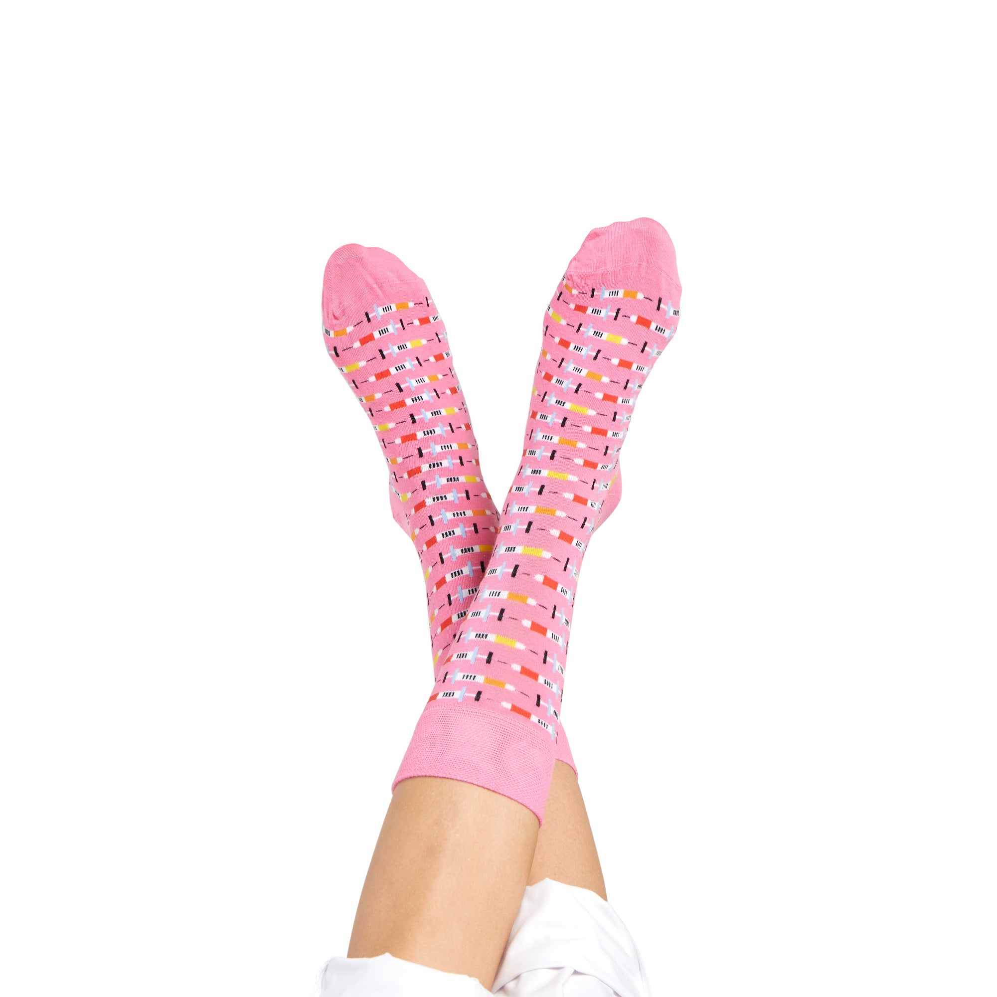Spritzen Socken pink